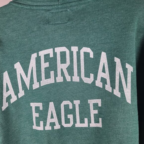 American Eagle Outfitters Women's Green Fleece Full Zip Casual Hoodie Size L - Picture 8 of 10